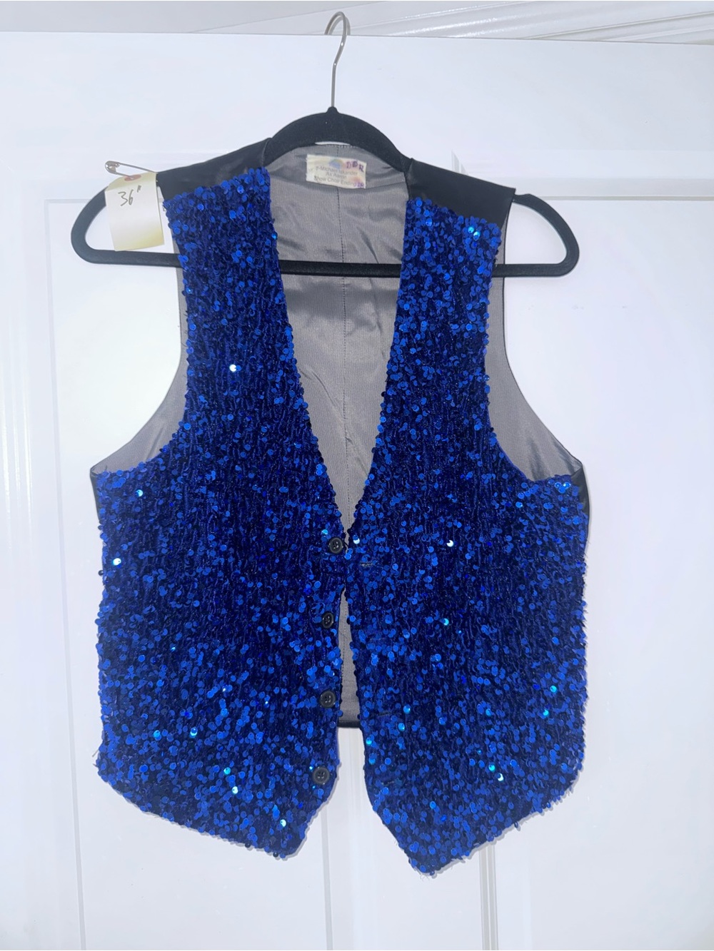 Sequined Blue Men’s Vest